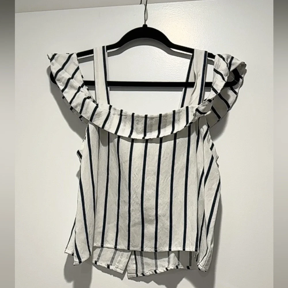 En Crème matching striped set with tank top and pants
